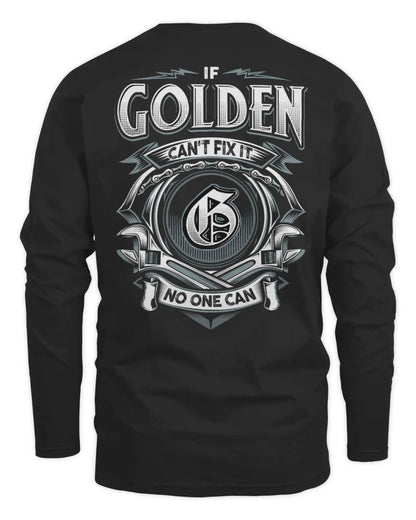 GOLDEN AP81-K4-626 - Personalized Ahmed Quote Apparel “If Ahmed Can't Fix It, No One Can” - Men's Long Sleeved T-Shirt - Black
