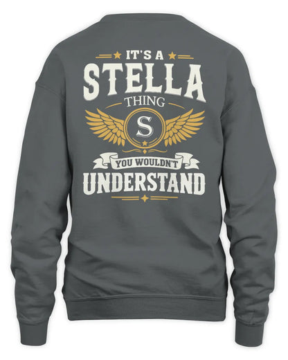 STELLA KT06-M008 It’s a [NAME] Thing – You Wouldn’t Understand | Personalized Vintage T-Shirt - Unisex Sweatshirt - Charcoal