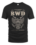 BWD TP06-K82 – Personalized Classic Style Apparel “Team NAME Lifetime Member” - Unisex Standard T-Shirt - Black