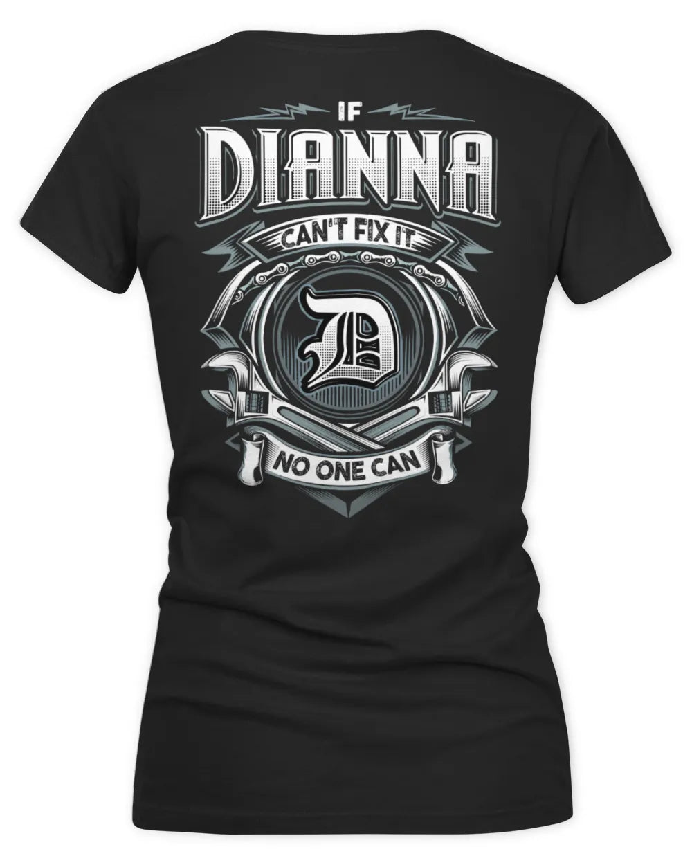 DIANNA AP81-K4-626 - Personalized Ahmed Quote Apparel “If Ahmed Can't Fix It, No One Can” - Women's V-Neck T-Shirt - Black
