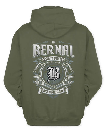 BERNAL AP81-K4-626 - Personalized Ahmed Quote Apparel “If Ahmed Can't Fix It, No One Can” - Unisex Hoodie - Military Green