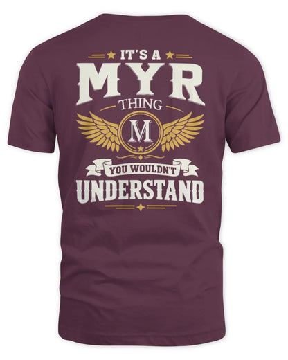 MYR KT06-M008 It’s a [NAME] Thing – You Wouldn’t Understand | Personalized Vintage T-Shirt - Unisex Standard T-Shirt - Maroon