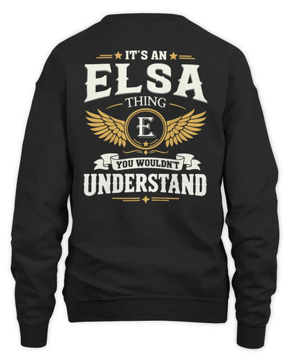 ELSA KT06-M008 It’s a [NAME] Thing – You Wouldn’t Understand | Personalized Vintage T-Shirt - Unisex Sweatshirt - Black