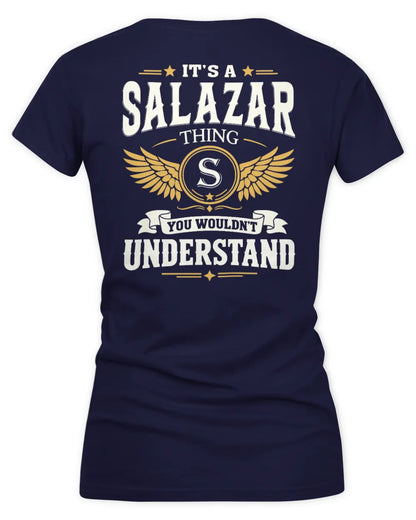 SALAZAR KT06-M008 It’s a [NAME] Thing – You Wouldn’t Understand | Personalized Vintage T-Shirt - Women's V-Neck T-Shirt - Navy