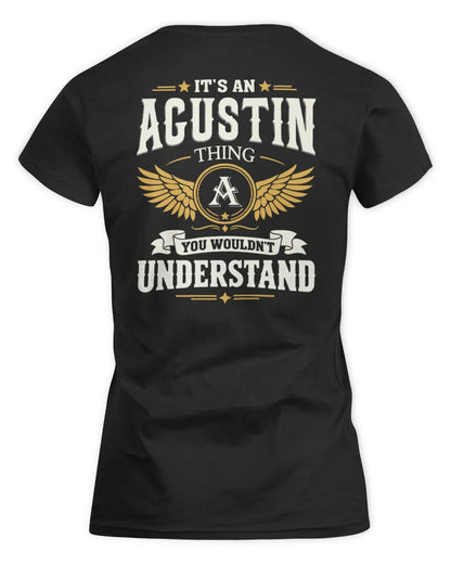 AGUSTIN KT06-M008 It’s a [NAME] Thing – You Wouldn’t Understand | Personalized Vintage T-Shirt - Women's Standard T-Shirt - Black