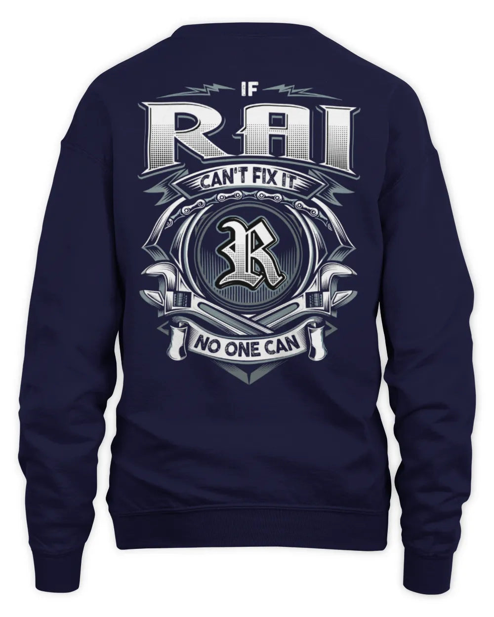 RAI AP81-K4-626 - Personalized Ahmed Quote Apparel “If Ahmed Can't Fix It, No One Can” - Unisex Sweatshirt - Navy