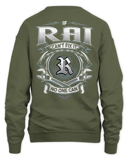 RAI AP81-K4-626 - Personalized Ahmed Quote Apparel “If Ahmed Can't Fix It, No One Can” - Unisex Sweatshirt - Military Green