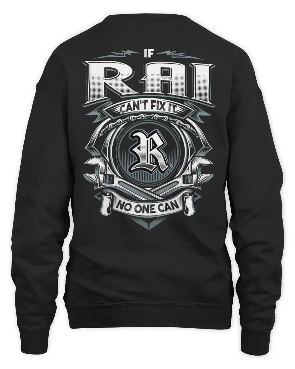 RAI AP81-K4-626 - Personalized Ahmed Quote Apparel “If Ahmed Can't Fix It, No One Can” - Unisex Sweatshirt - Black