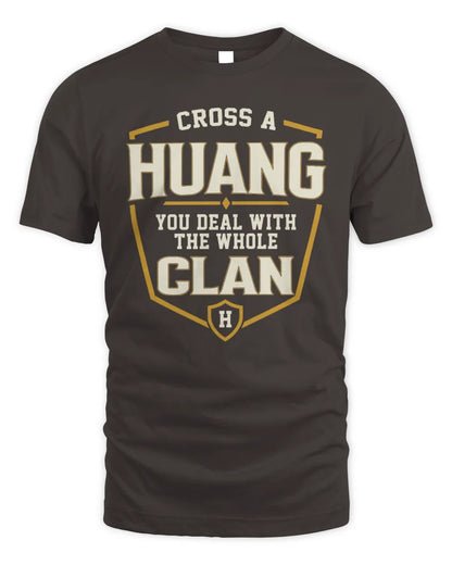 HUANG NT1-K008 Cross A/An NAME, You Deal With the Whole Clan | Personalized Vintage T-Shirt - Unisex Standard T-Shirt - Dark Chocolate
