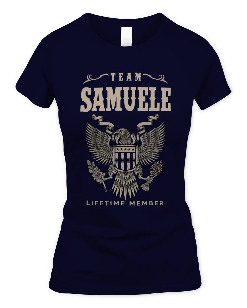 SAMUELE TP06-K82 – Personalized Classic Style Apparel “Team NAME Lifetime Member” - Women's Standard T-Shirt - Navy