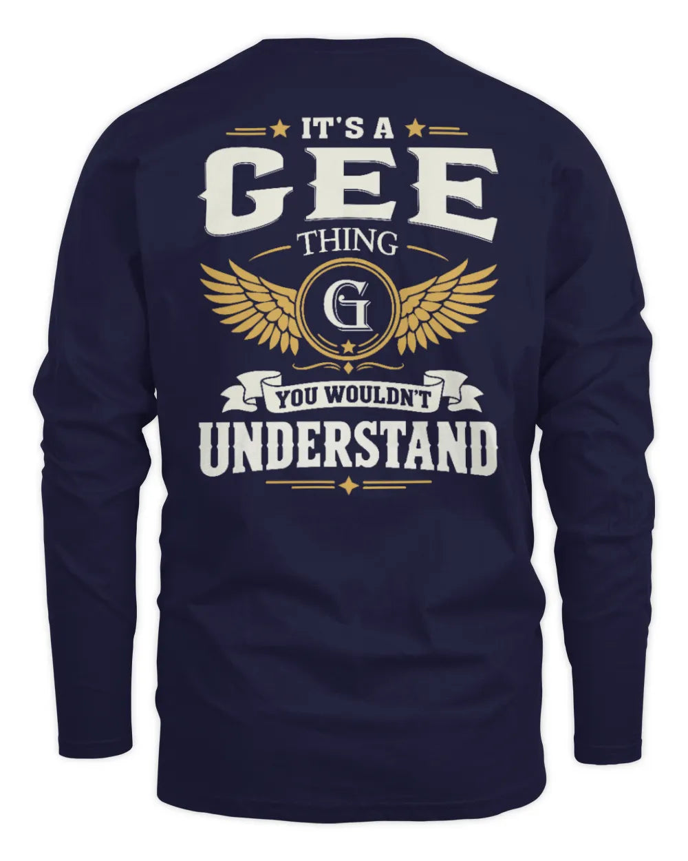 GEE KT06-M008 It’s a [NAME] Thing – You Wouldn’t Understand | Personalized Vintage T-Shirt - Men's Long Sleeved T-Shirt - Navy