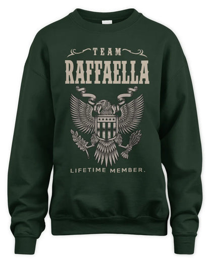 RAFFAELLA TP06-K82 – Personalized Classic Style Apparel “Team NAME Lifetime Member” - Unisex Sweatshirt - Forest Green