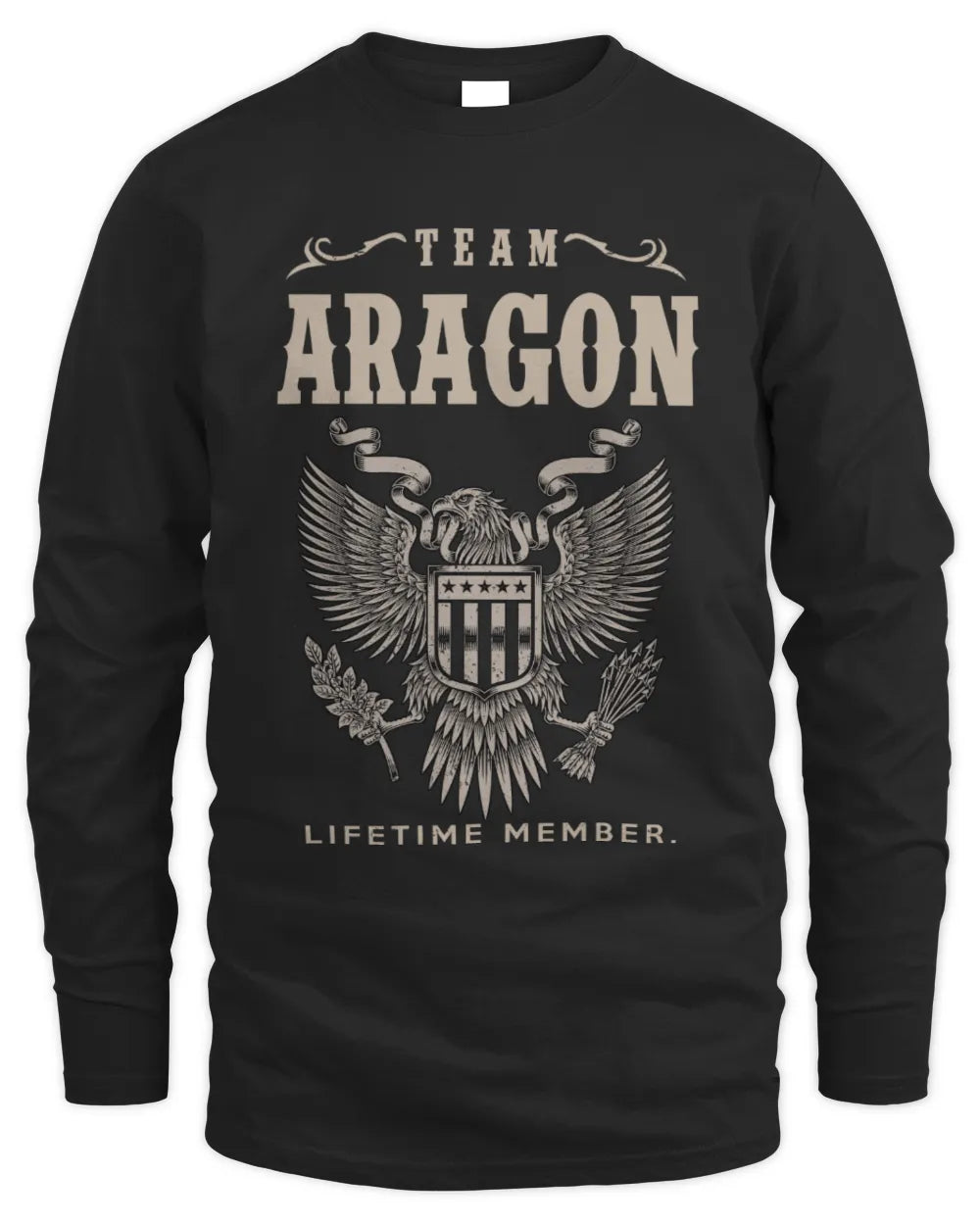 ARAGON TP06-K82 – Personalized Classic Style Apparel “Team NAME Lifetime Member” - Men's Long Sleeved T-Shirt - Black