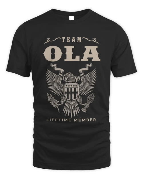 OLA TP06-K82 – Personalized Classic Style Apparel “Team NAME Lifetime Member” - Unisex Standard T-Shirt - Black