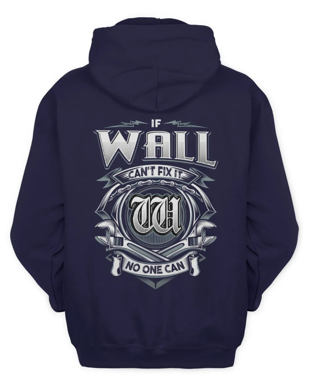 WALL AP81-K4-626 - Personalized Ahmed Quote Apparel “If Ahmed Can't Fix It, No One Can” - Unisex Hoodie - Navy