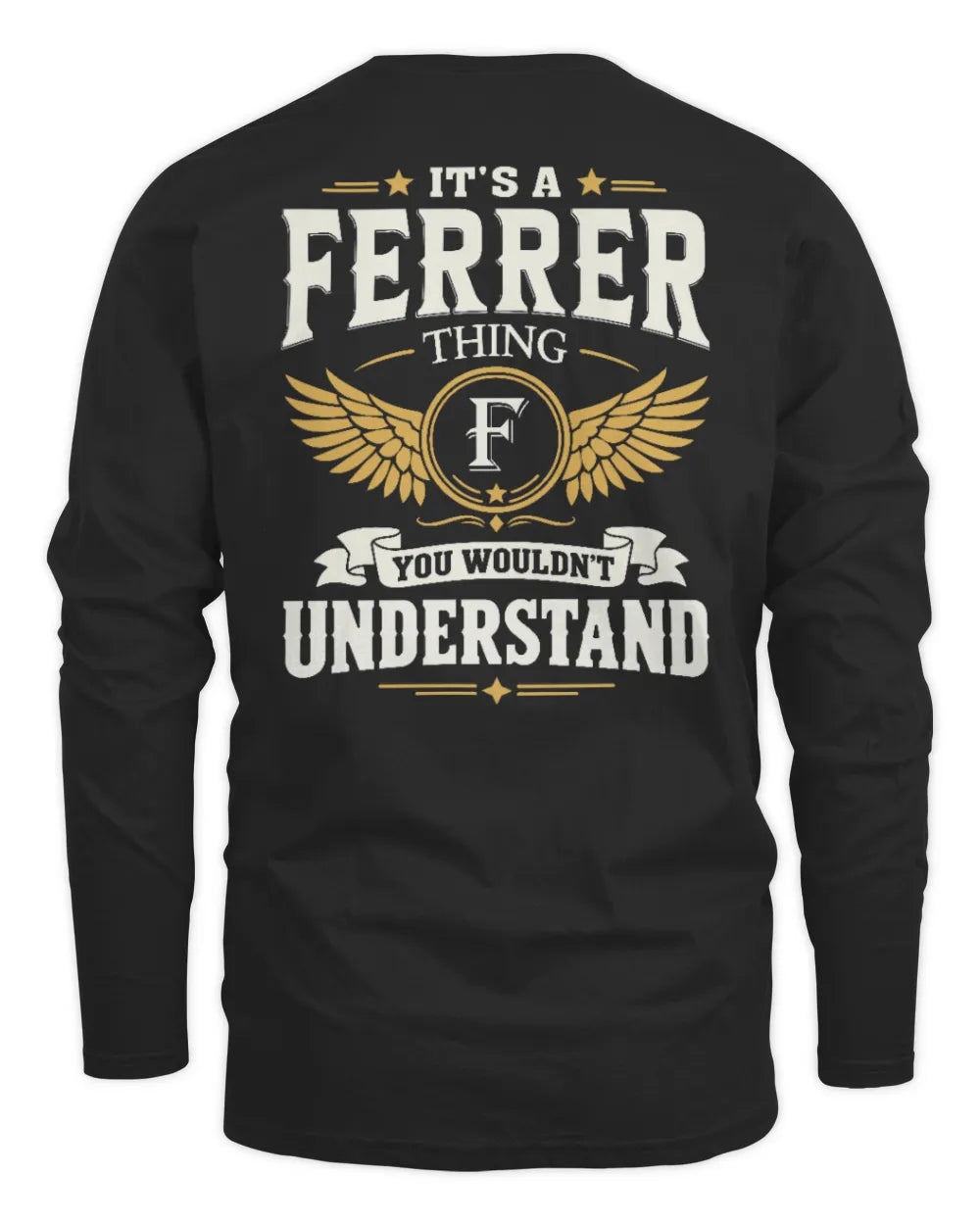 FERRER KT06-M008 It’s a [NAME] Thing – You Wouldn’t Understand | Personalized Vintage T-Shirt - Men's Long Sleeved T-Shirt - Black