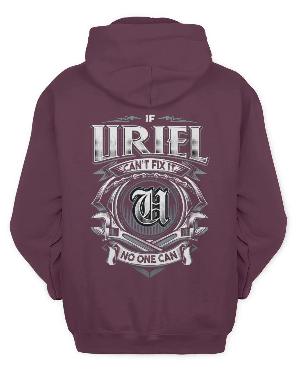 URIEL AP81-K4-626 - Personalized Ahmed Quote Apparel “If Ahmed Can't Fix It, No One Can” - Unisex Hoodie - Maroon