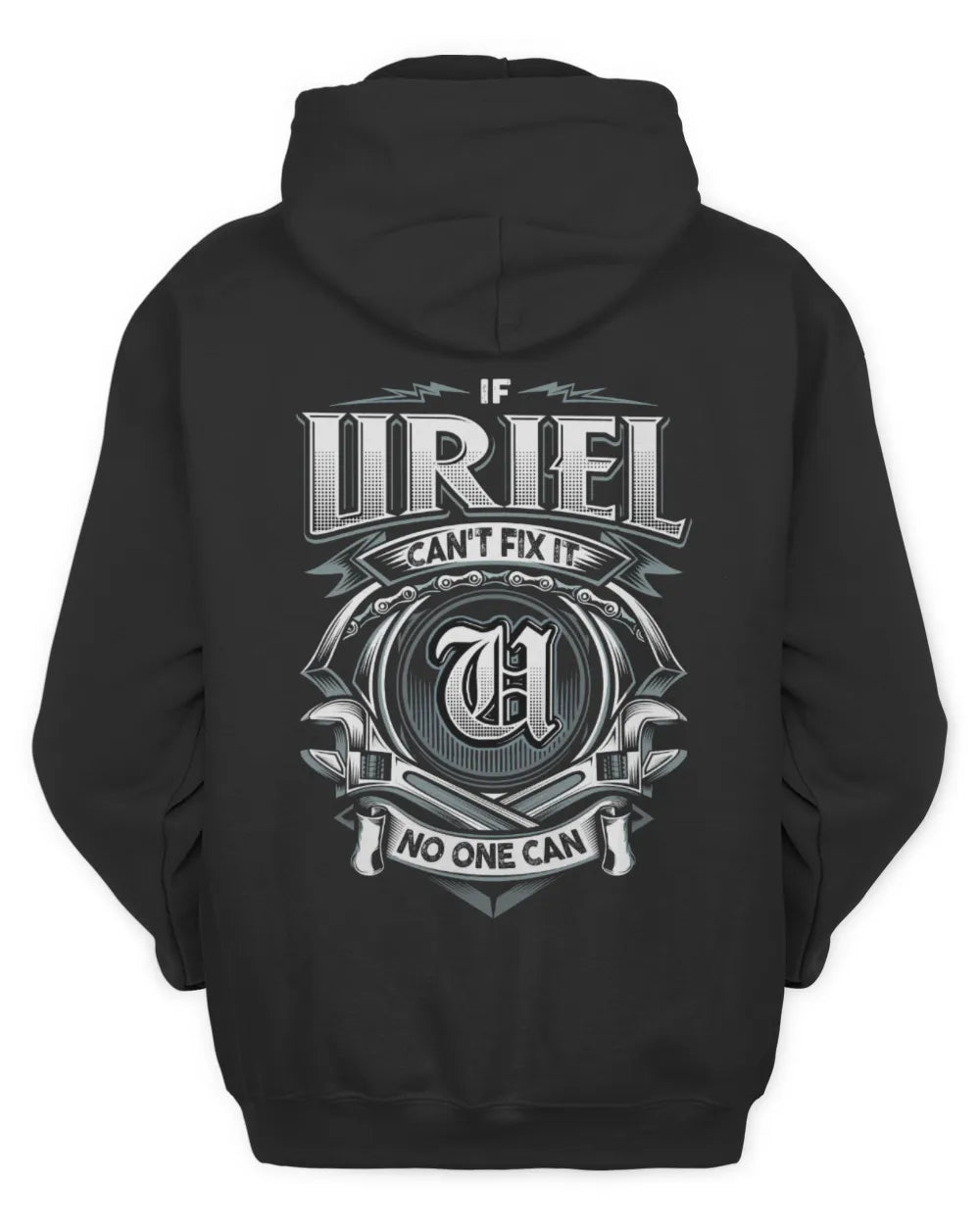 URIEL AP81-K4-626 - Personalized Ahmed Quote Apparel “If Ahmed Can't Fix It, No One Can” - Unisex Hoodie - Black