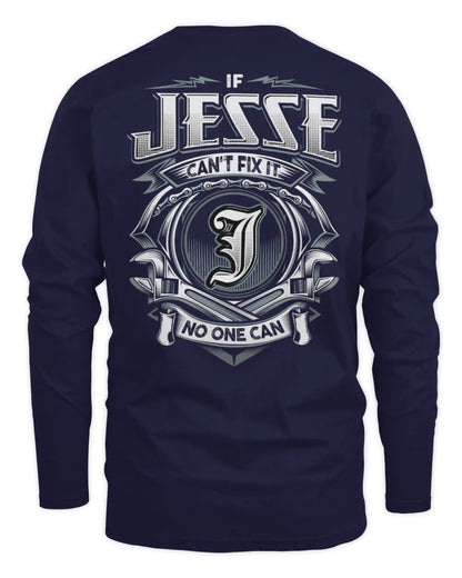 JESSE AP81-K4-626 - Personalized Ahmed Quote Apparel “If Ahmed Can't Fix It, No One Can” - Men's Long Sleeved T-Shirt - Navy