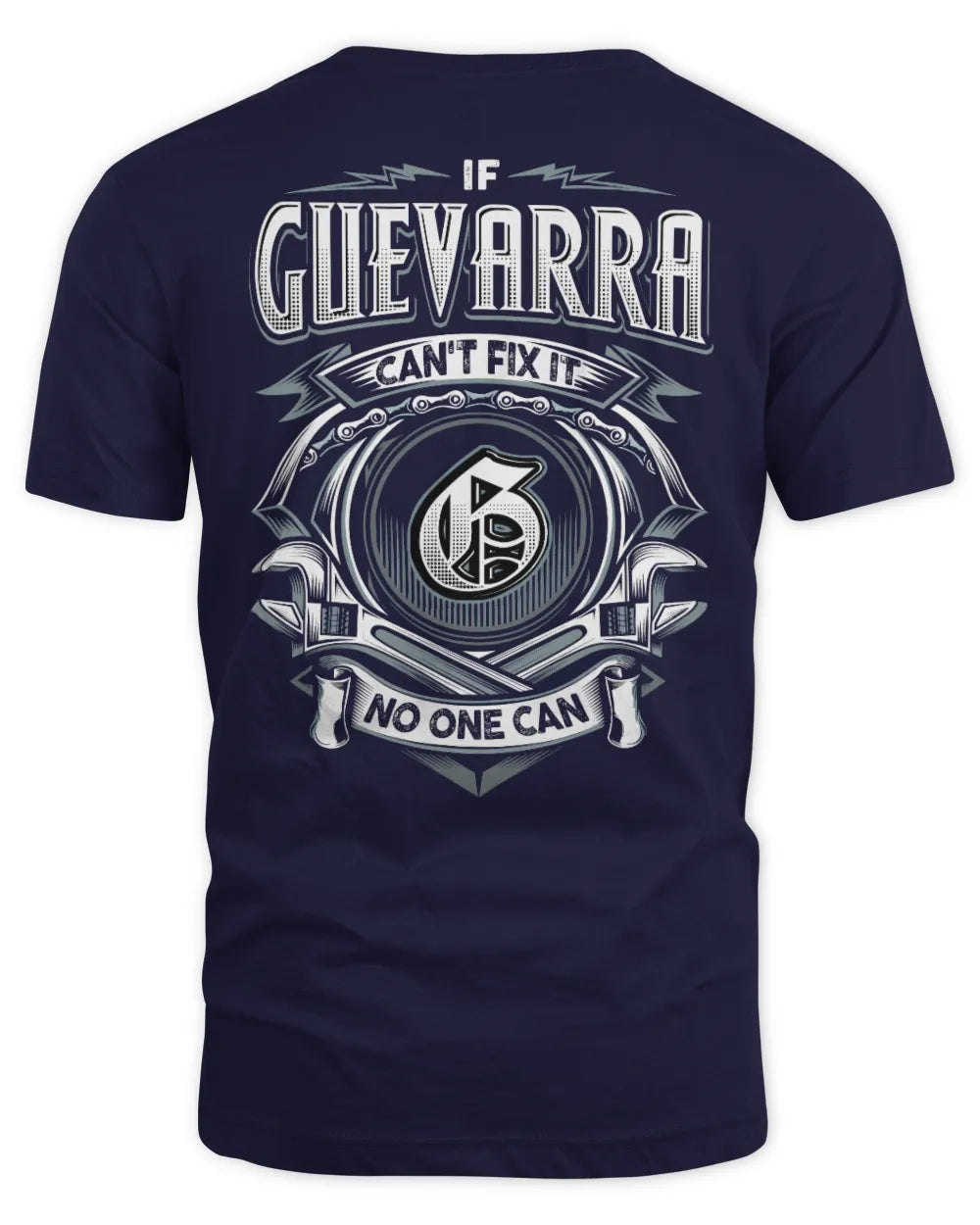 GUEVARRA AP81-K4-626 - Personalized Ahmed Quote Apparel “If Ahmed Can't Fix It, No One Can” - Unisex Standard T-Shirt - Navy