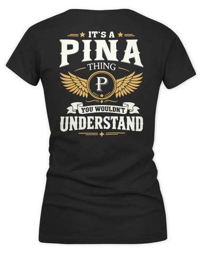 PINA KT06-M008 It’s a [NAME] Thing – You Wouldn’t Understand | Personalized Vintage T-Shirt - Women's V-Neck T-Shirt - Black