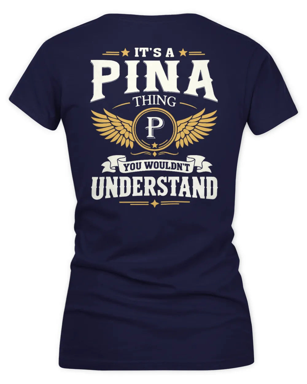 PINA KT06-M008 It’s a [NAME] Thing – You Wouldn’t Understand | Personalized Vintage T-Shirt - Women's V-Neck T-Shirt - Navy
