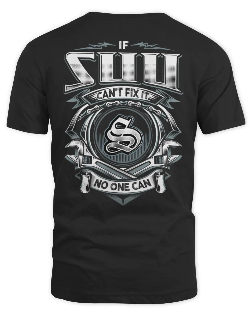 SUU AP81-K4-626 - Personalized Ahmed Quote Apparel “If Ahmed Can't Fix It, No One Can” - Unisex Standard T-Shirt - Black