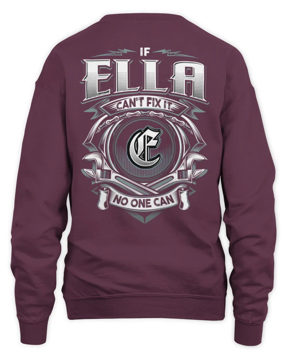 ELLA AP81-K4-626 - Personalized Ahmed Quote Apparel “If Ahmed Can't Fix It, No One Can” - Unisex Sweatshirt - Maroon