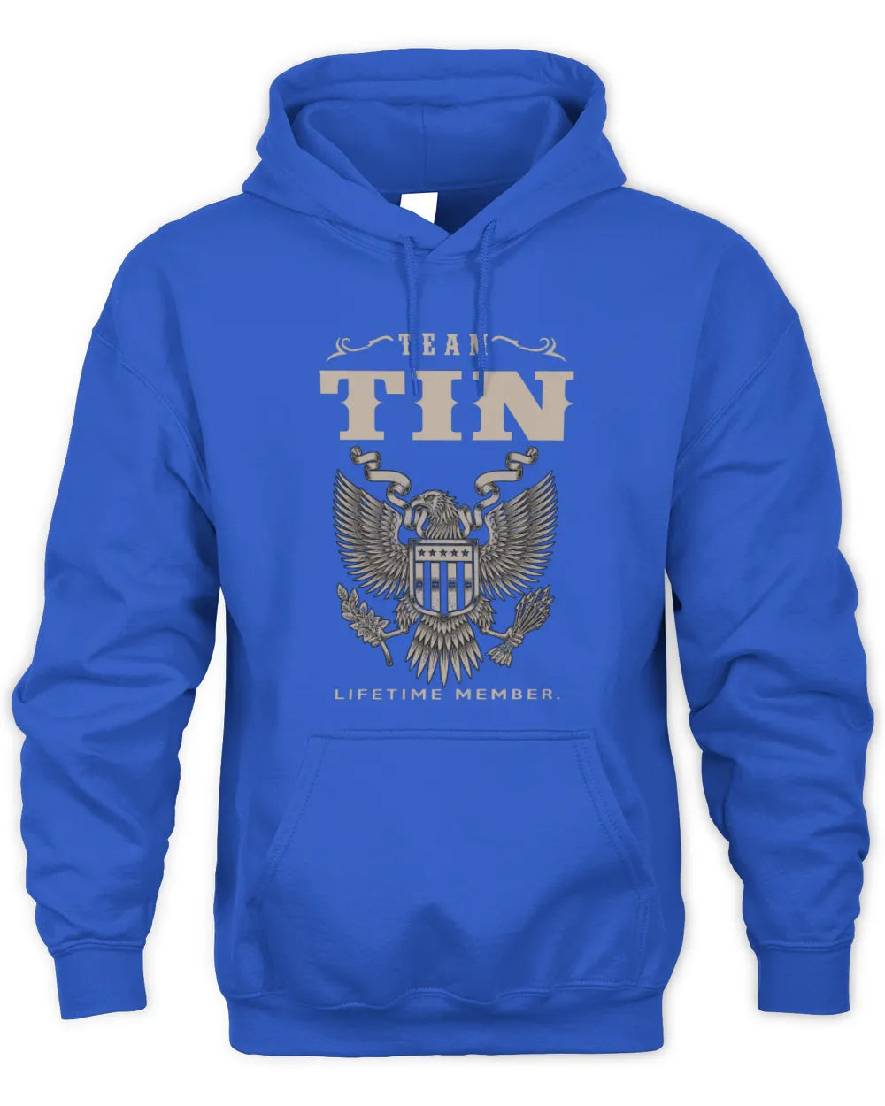 TIN TP06-K82 – Personalized Classic Style Apparel “Team NAME Lifetime Member” - Unisex Hoodie - Royal