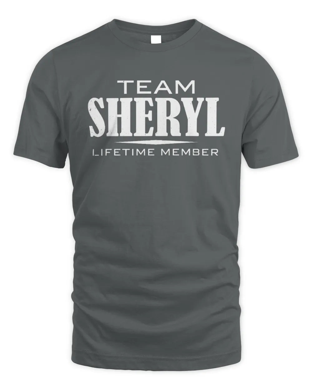 SHERYL BL62-K4-128 - Personalized “Team NAME Lifetime Member” - Unisex Standard T-Shirt - Charcoal