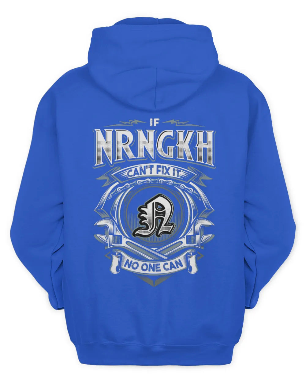 NRNGKH AP81-K4-626 - Personalized Ahmed Quote Apparel “If Ahmed Can't Fix It, No One Can” - Unisex Hoodie - Royal
