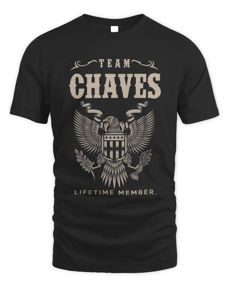 CHAVES TP06-K82 – Personalized Classic Style Apparel “Team NAME Lifetime Member” - Unisex Standard T-Shirt - Black
