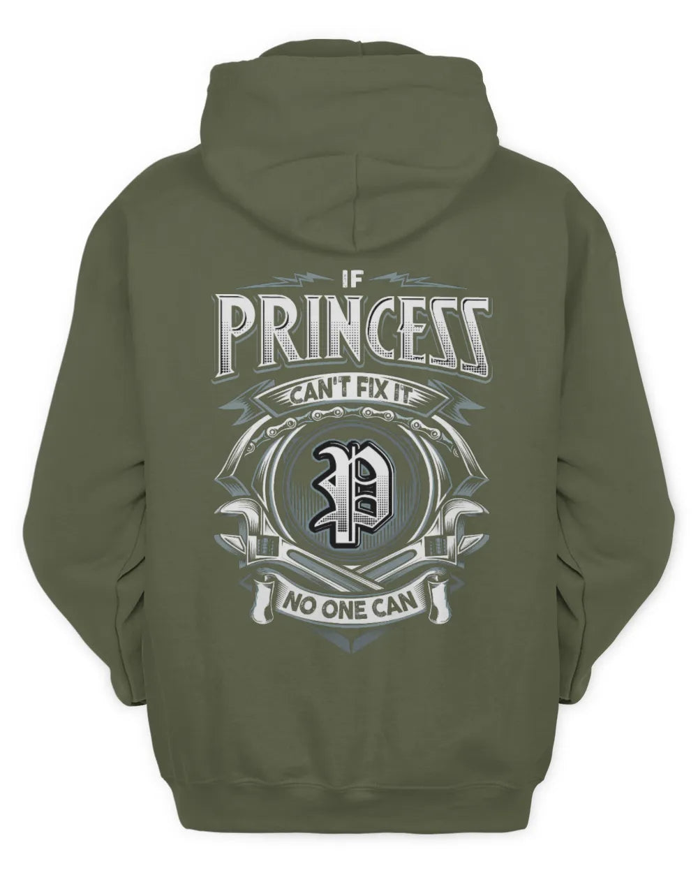 PRINCESS AP81-K4-626 - Personalized Ahmed Quote Apparel “If Ahmed Can't Fix It, No One Can” - Unisex Hoodie - Military Green