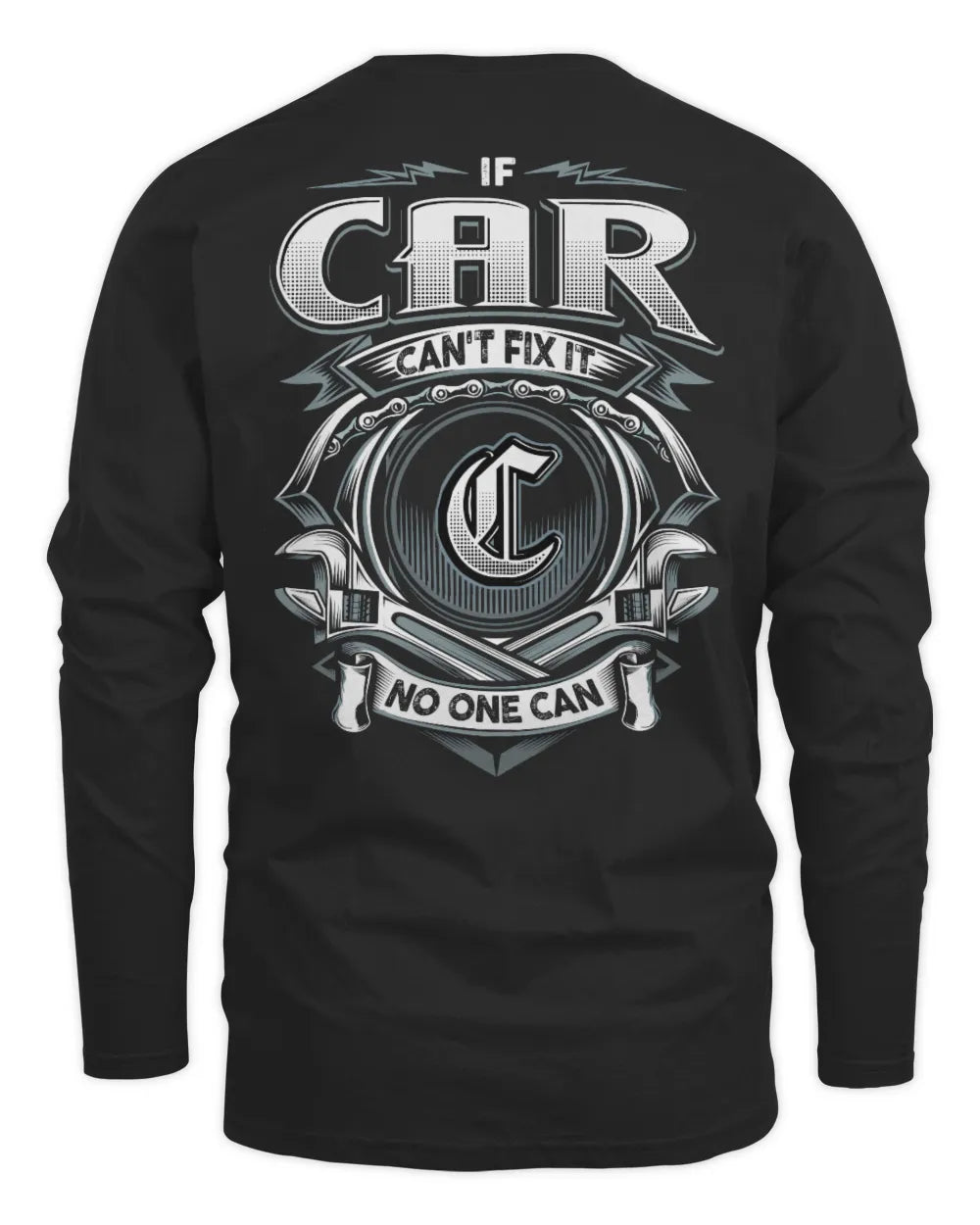 CAR AP81-K4-626 - Personalized Ahmed Quote Apparel “If Ahmed Can't Fix It, No One Can” - Men's Long Sleeved T-Shirt - Black