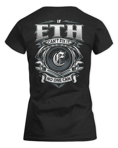 ETH AP81-K4-626 - Personalized Ahmed Quote Apparel “If Ahmed Can't Fix It, No One Can” - Women's Standard T-Shirt - Black
