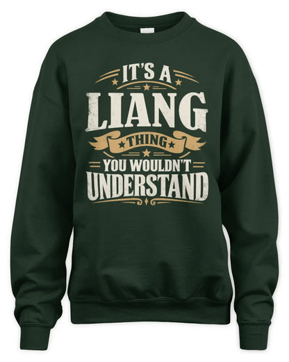 LIANG P08 TH51 - Personalized “It’s a/an [NAME] Thing – You Wouldn’t Understand” Shirt - Unisex Sweatshirt - Forest Green