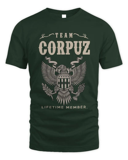 CORPUZ TP06-K82 – Personalized Classic Style Apparel “Team NAME Lifetime Member” - Unisex Standard T-Shirt - Forest Green