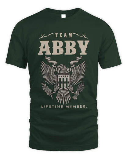 ABBY TP06-K82 – Personalized Classic Style Apparel “Team NAME Lifetime Member” - Unisex Standard T-Shirt - Forest Green