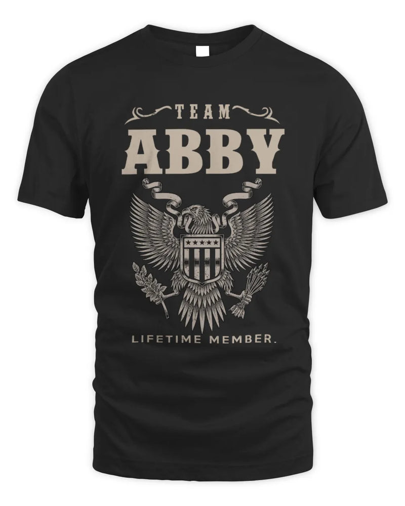 ABBY TP06-K82 – Personalized Classic Style Apparel “Team NAME Lifetime Member” - Unisex Standard T-Shirt - Black