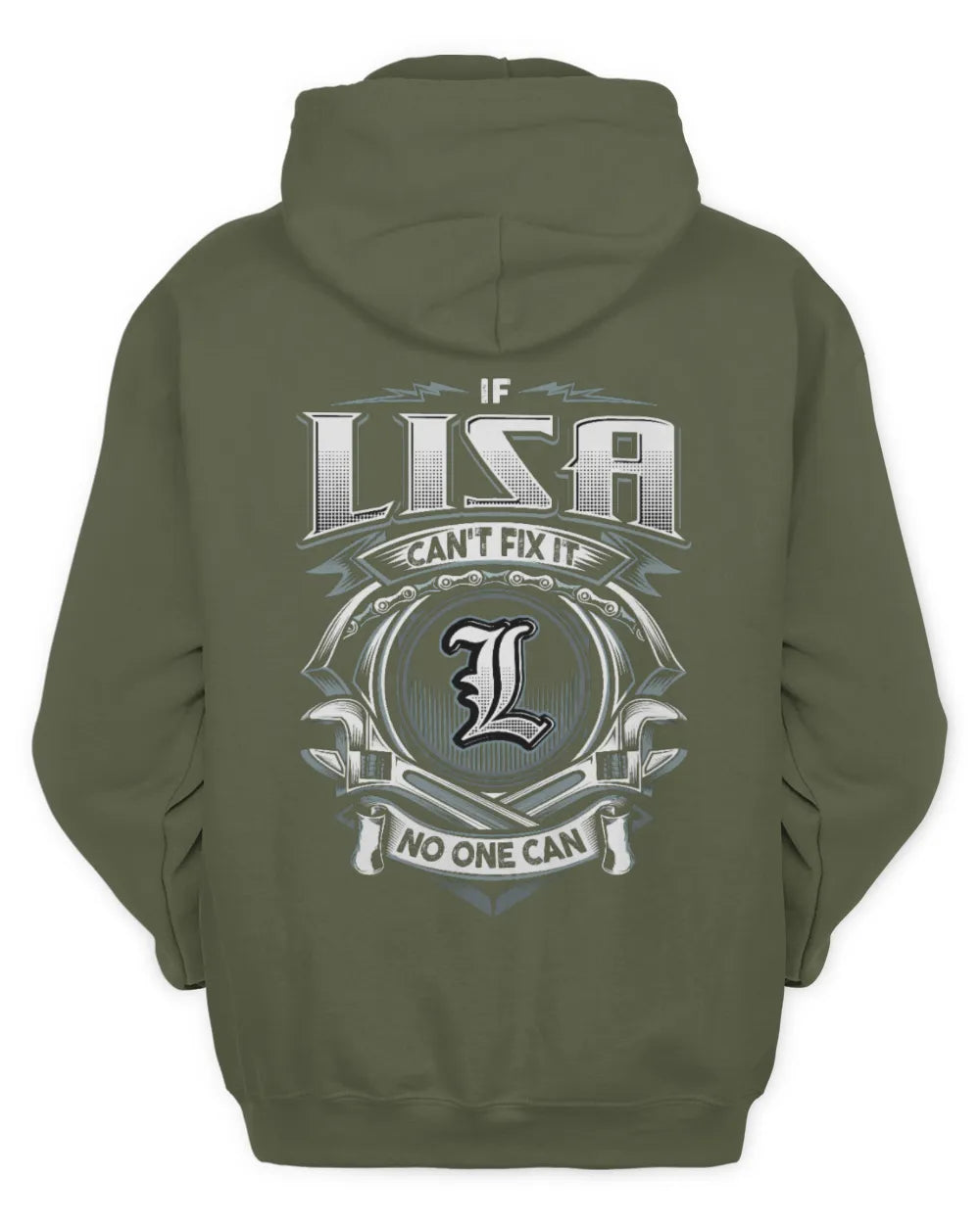LISA AP81-K4-626 - Personalized Ahmed Quote Apparel “If Ahmed Can't Fix It, No One Can” - Unisex Hoodie - Military Green