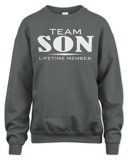 SON BL62-K4-128 - Personalized “Team NAME Lifetime Member” - Unisex Sweatshirt - Charcoal