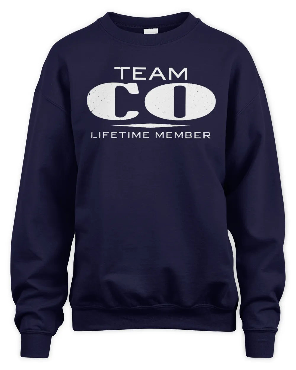 CO BL62-K4-128 - Personalized “Team NAME Lifetime Member” - Unisex Sweatshirt - Navy