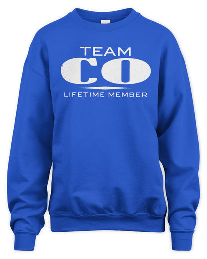 CO BL62-K4-128 - Personalized “Team NAME Lifetime Member” - Unisex Sweatshirt - Royal