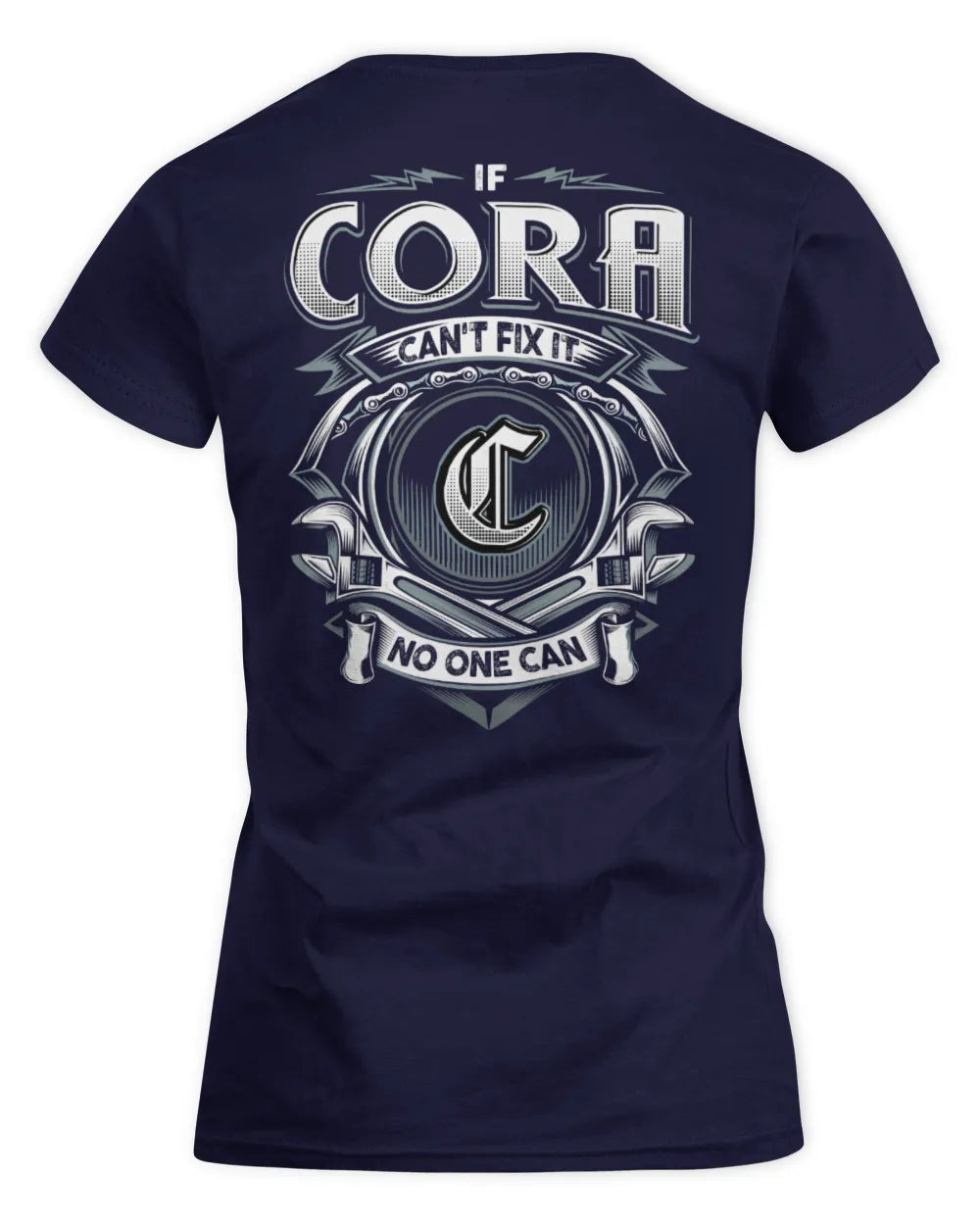 CORA AP81-K4-626 - Personalized Ahmed Quote Apparel “If Ahmed Can't Fix It, No One Can” - Women's Standard T-Shirt - Navy