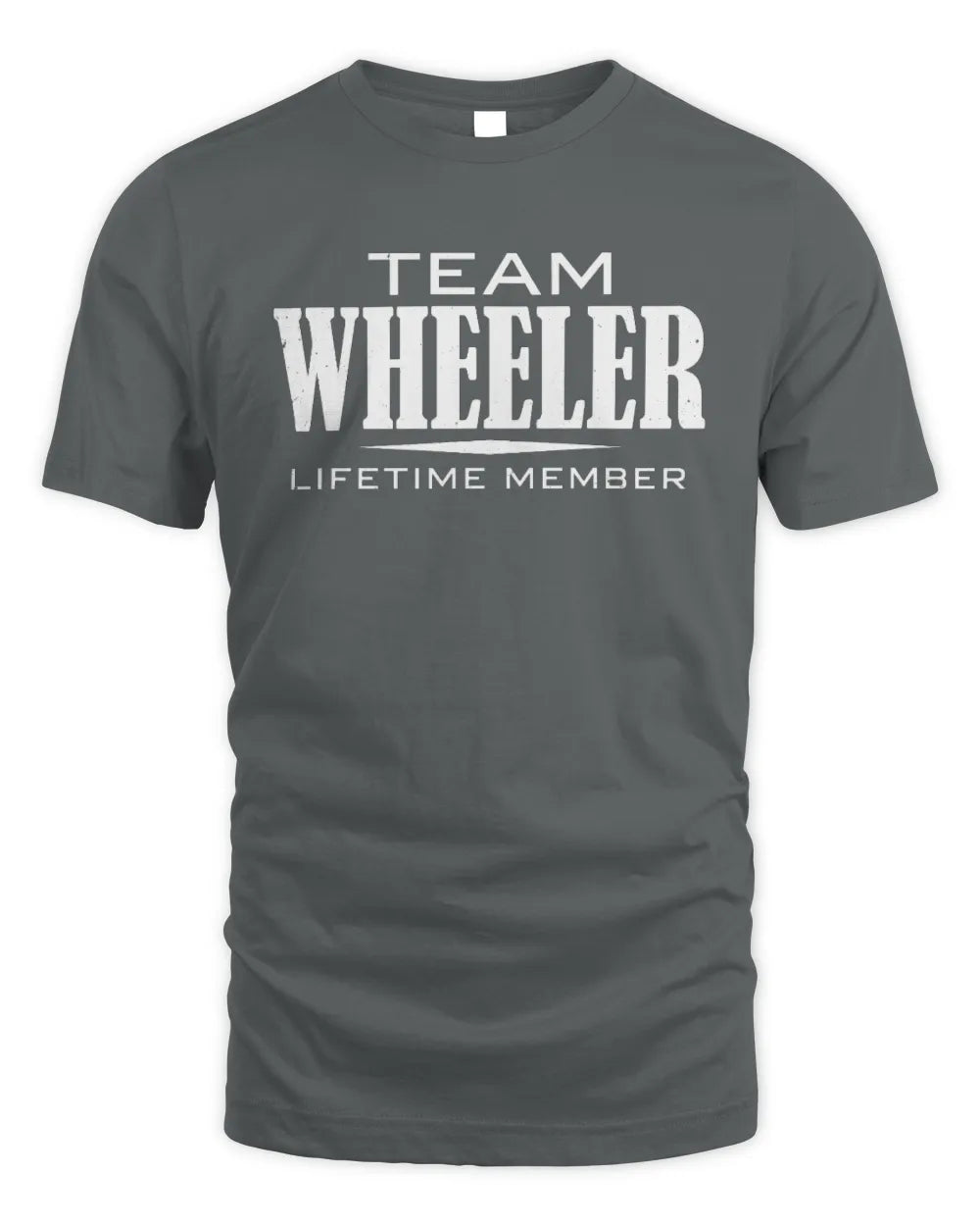 WHEELER BL62-K4-128 - Personalized “Team NAME Lifetime Member” - Unisex Standard T-Shirt - Charcoal