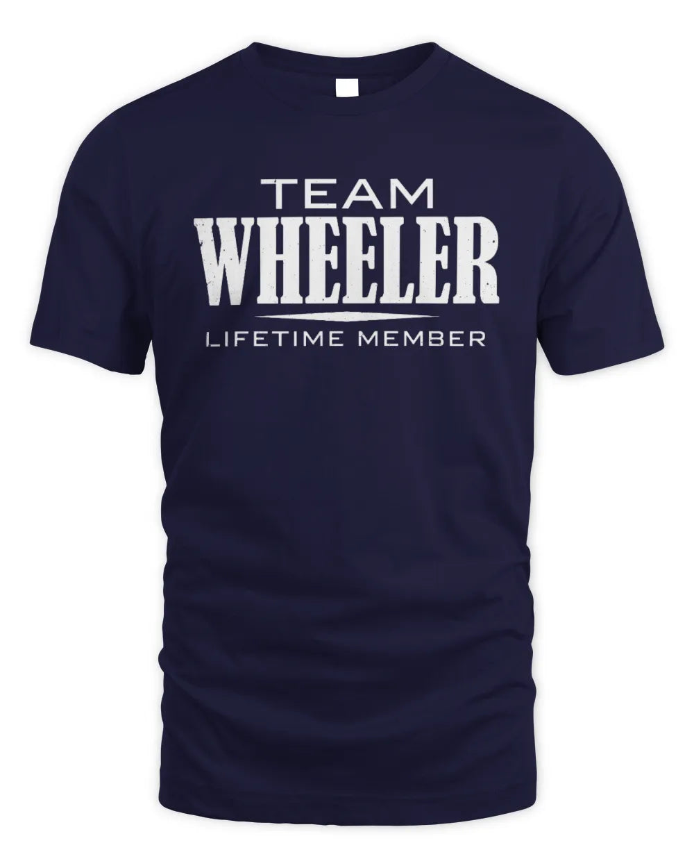 WHEELER BL62-K4-128 - Personalized “Team NAME Lifetime Member” - Unisex Standard T-Shirt - Navy