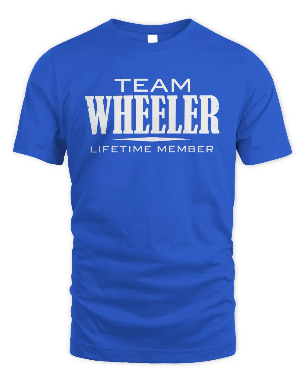 WHEELER BL62-K4-128 - Personalized “Team NAME Lifetime Member” - Unisex Standard T-Shirt - Royal