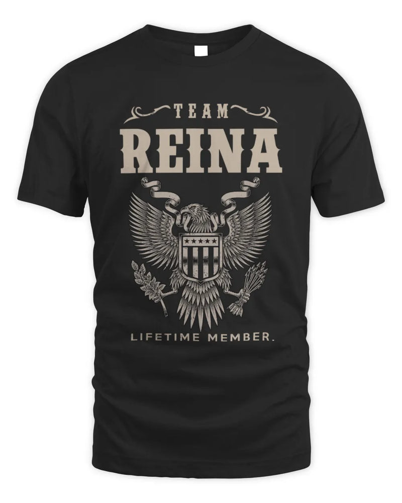 REINA TP06-K82 – Personalized Classic Style Apparel “Team NAME Lifetime Member” - Unisex Standard T-Shirt - Black
