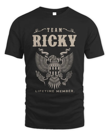 RICKY TP06-K82 – Personalized Classic Style Apparel “Team NAME Lifetime Member” - Unisex Standard T-Shirt - Black