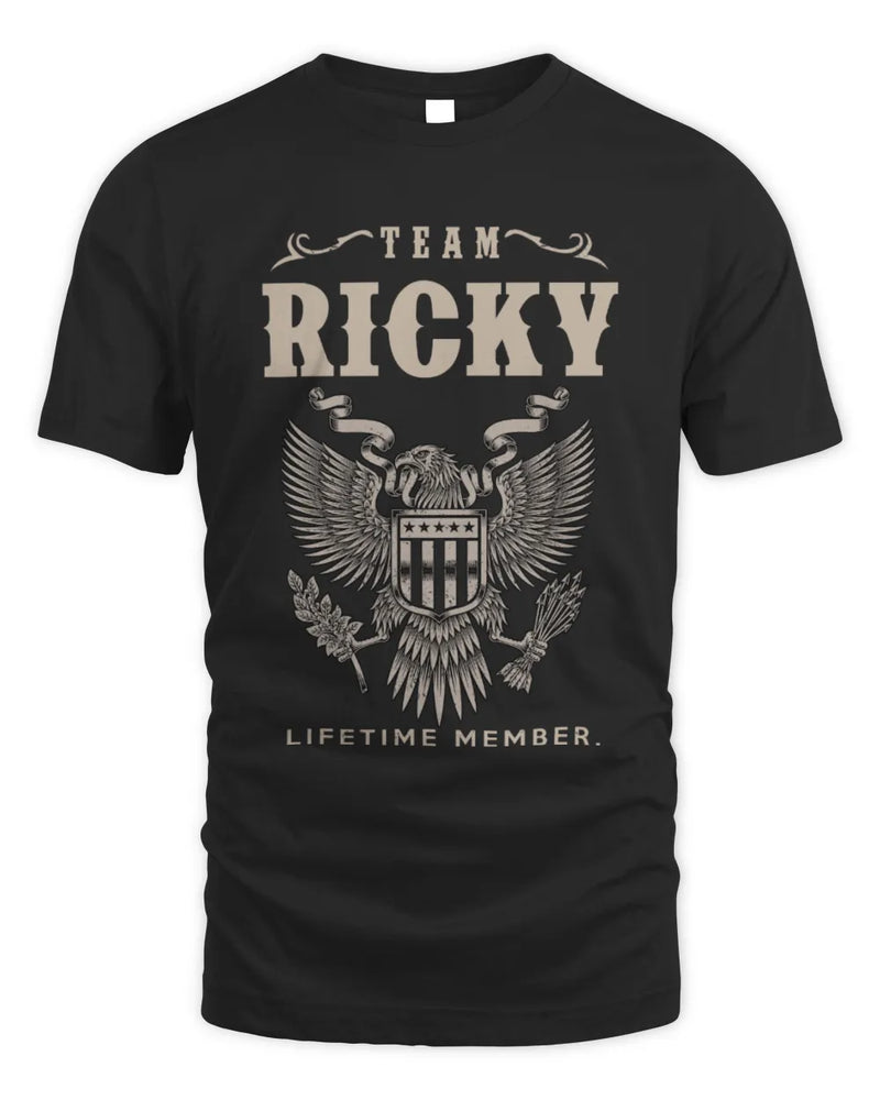 RICKY TP06-K82 – Personalized Classic Style Apparel “Team NAME Lifetime Member” - Unisex Standard T-Shirt - Black